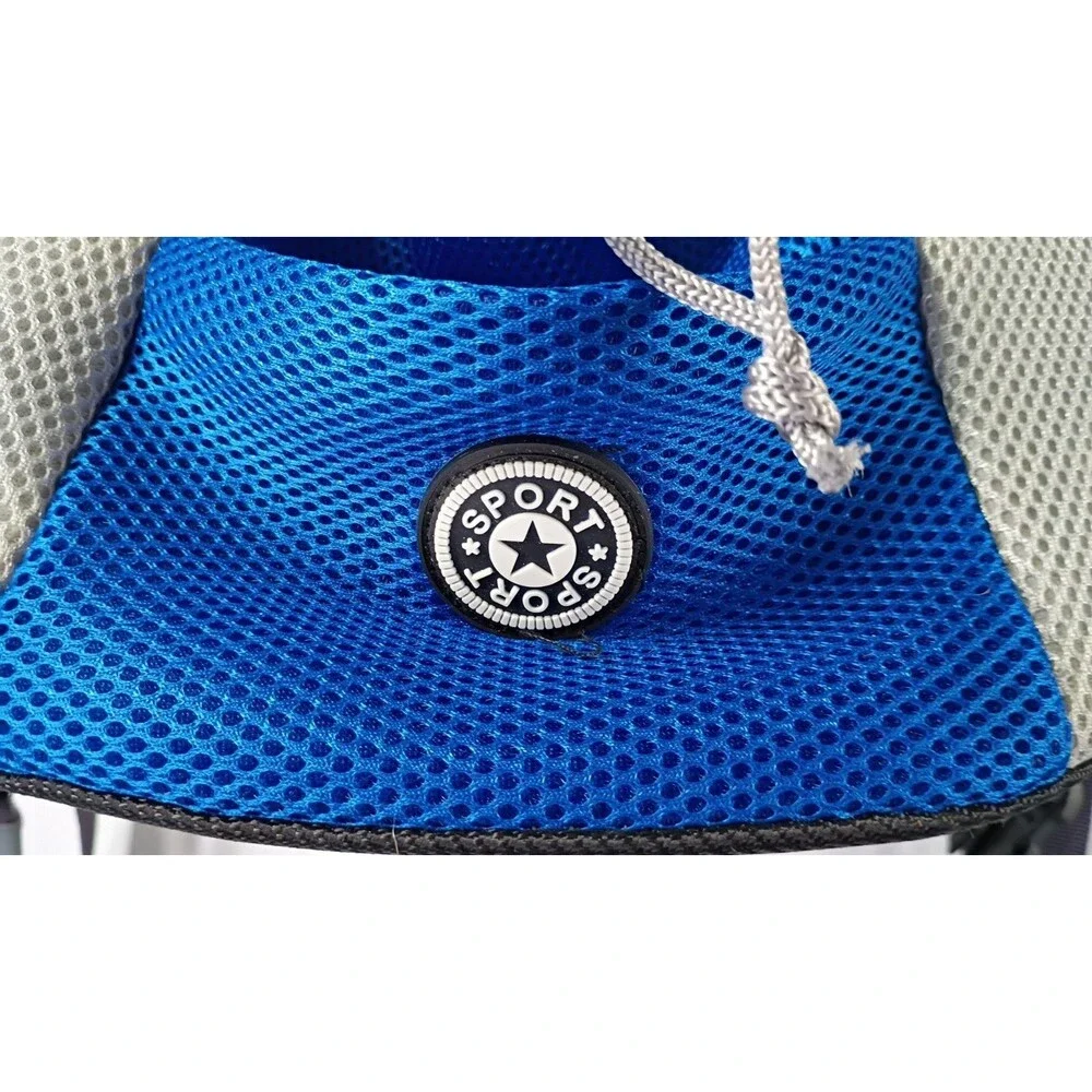 Dog Carrier Pet Sports Backpack Peek A Boo Hole Royal Blue Soft Side Adjustable